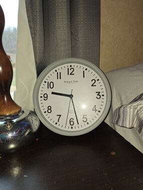 Gray Wall Clock - Modern Round Home Wall Decor
